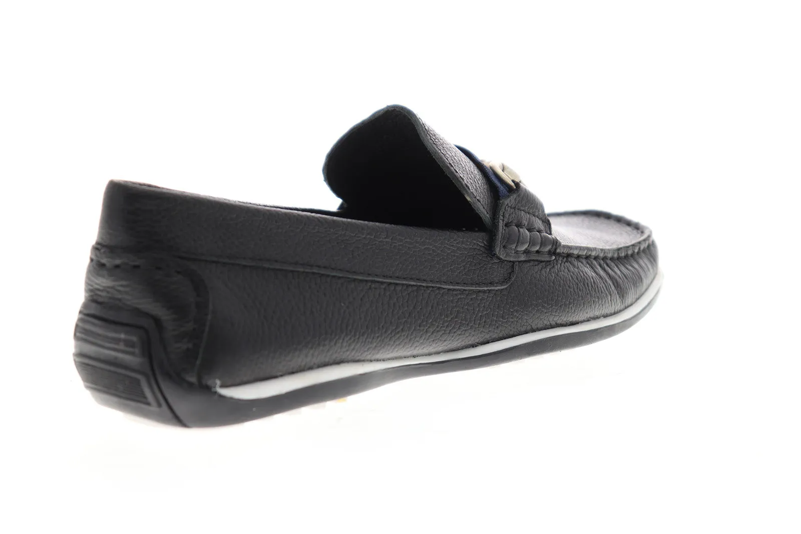 Giorgio Brutini Men's Black Leather Slip On Loafers - Tiller 479071