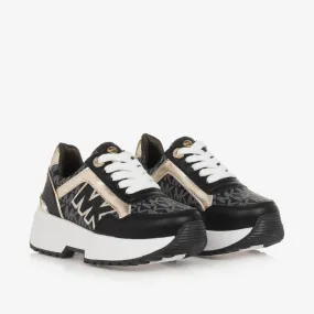 Girls Black MK Monogram Trainers