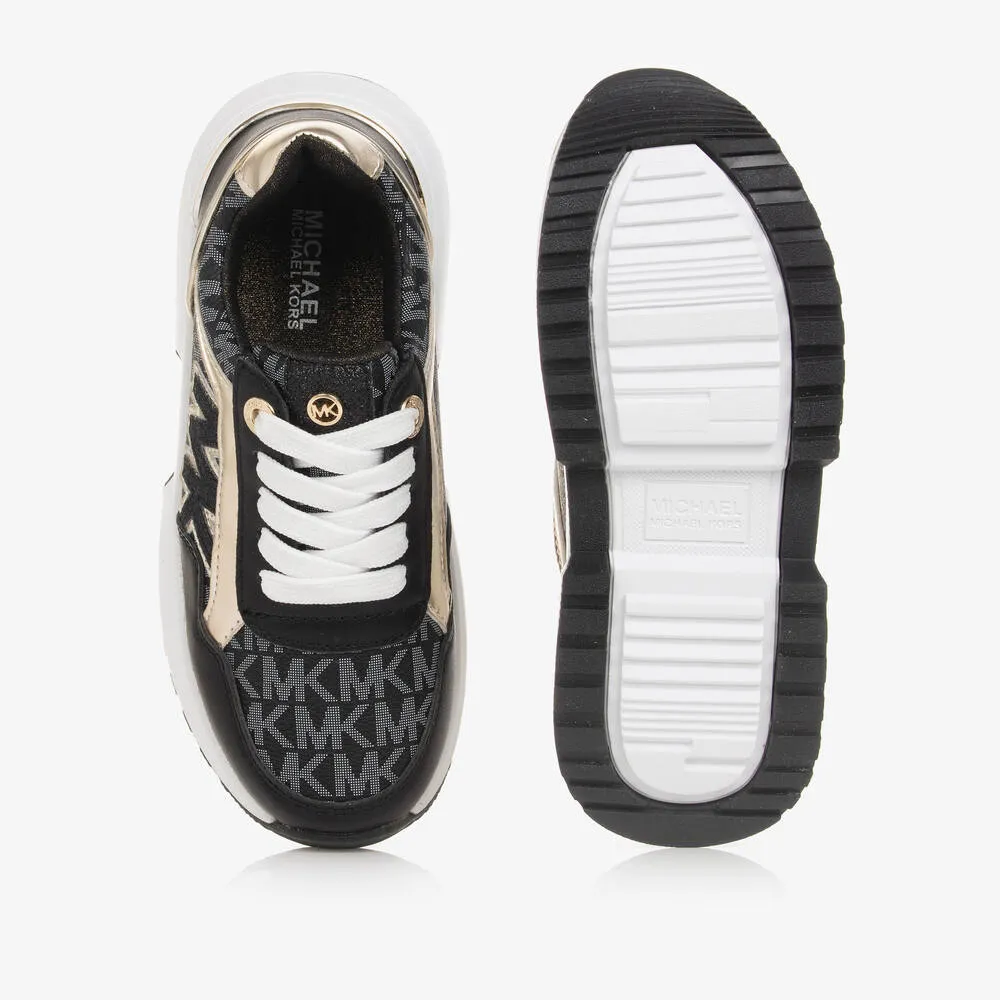 Girls Black MK Monogram Trainers