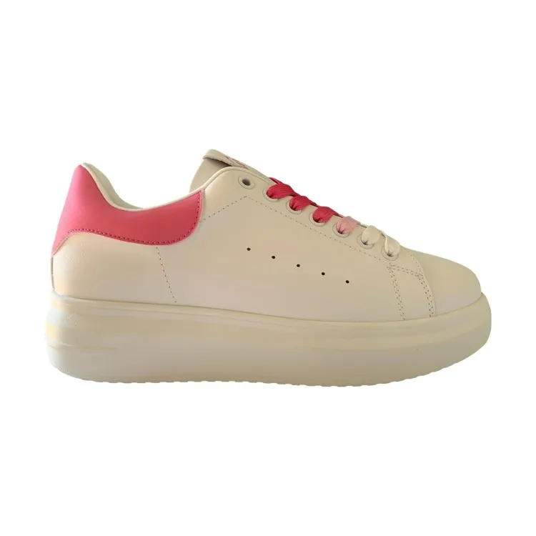 Gold & Fuxia Scarpe Donna Sneakers Bianco GB810