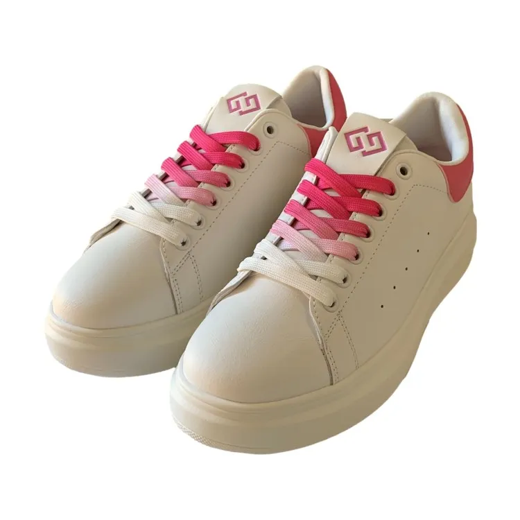 Gold & Fuxia Scarpe Donna Sneakers Bianco GB810