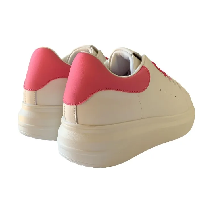 Gold & Fuxia Scarpe Donna Sneakers Bianco GB810