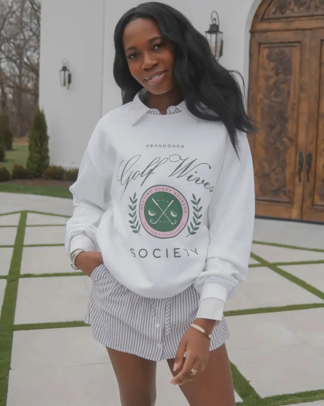 Golf Wives Sweatshirt White - F+S Golf