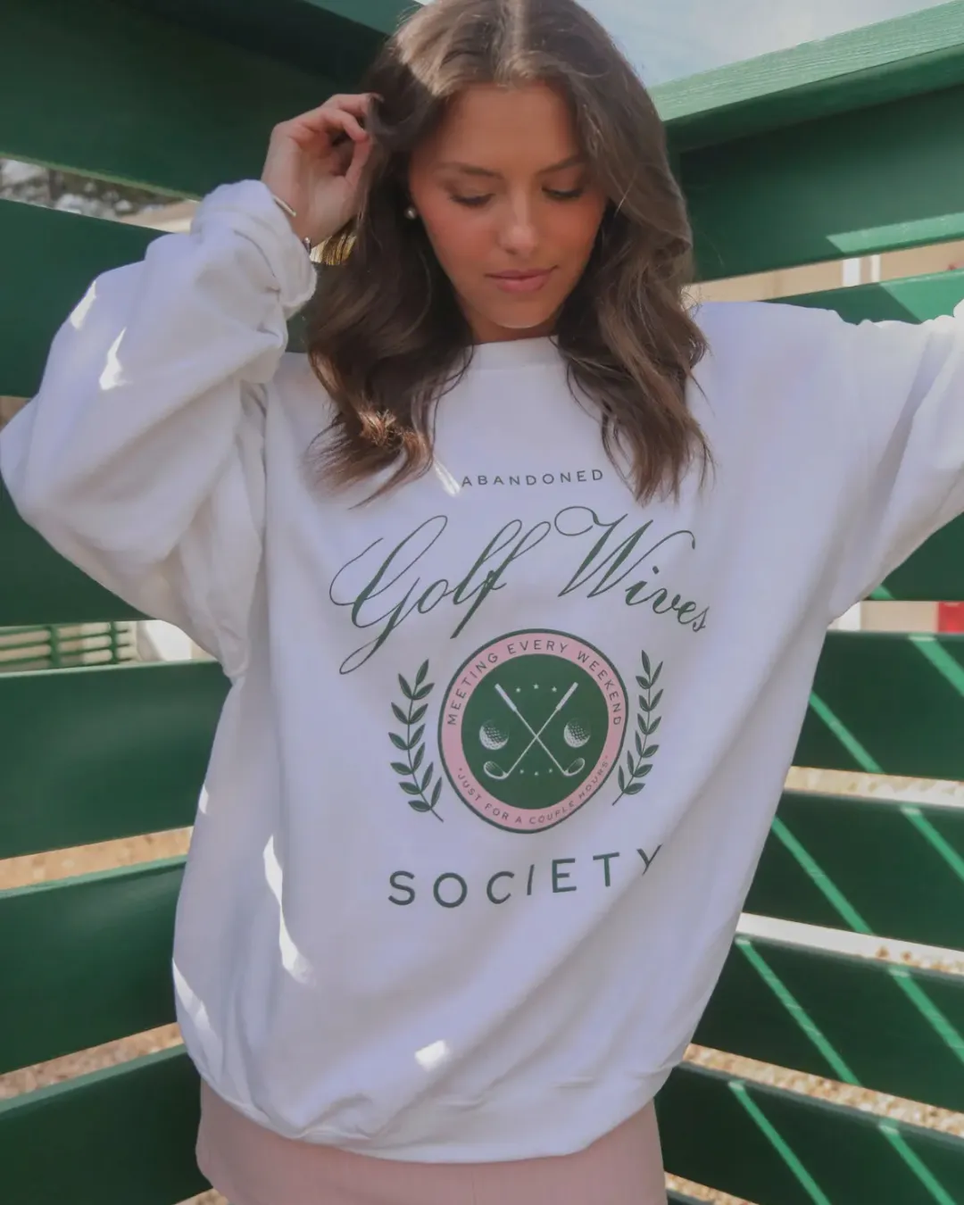 Golf Wives Sweatshirt White - F+S Golf