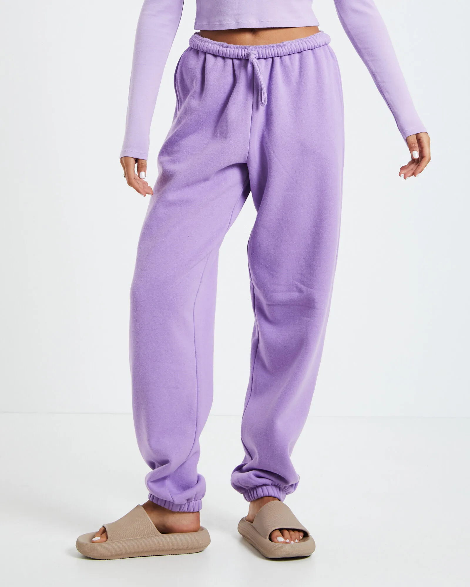 GP Co. Basics Relaxed Fleece Joggers Purple