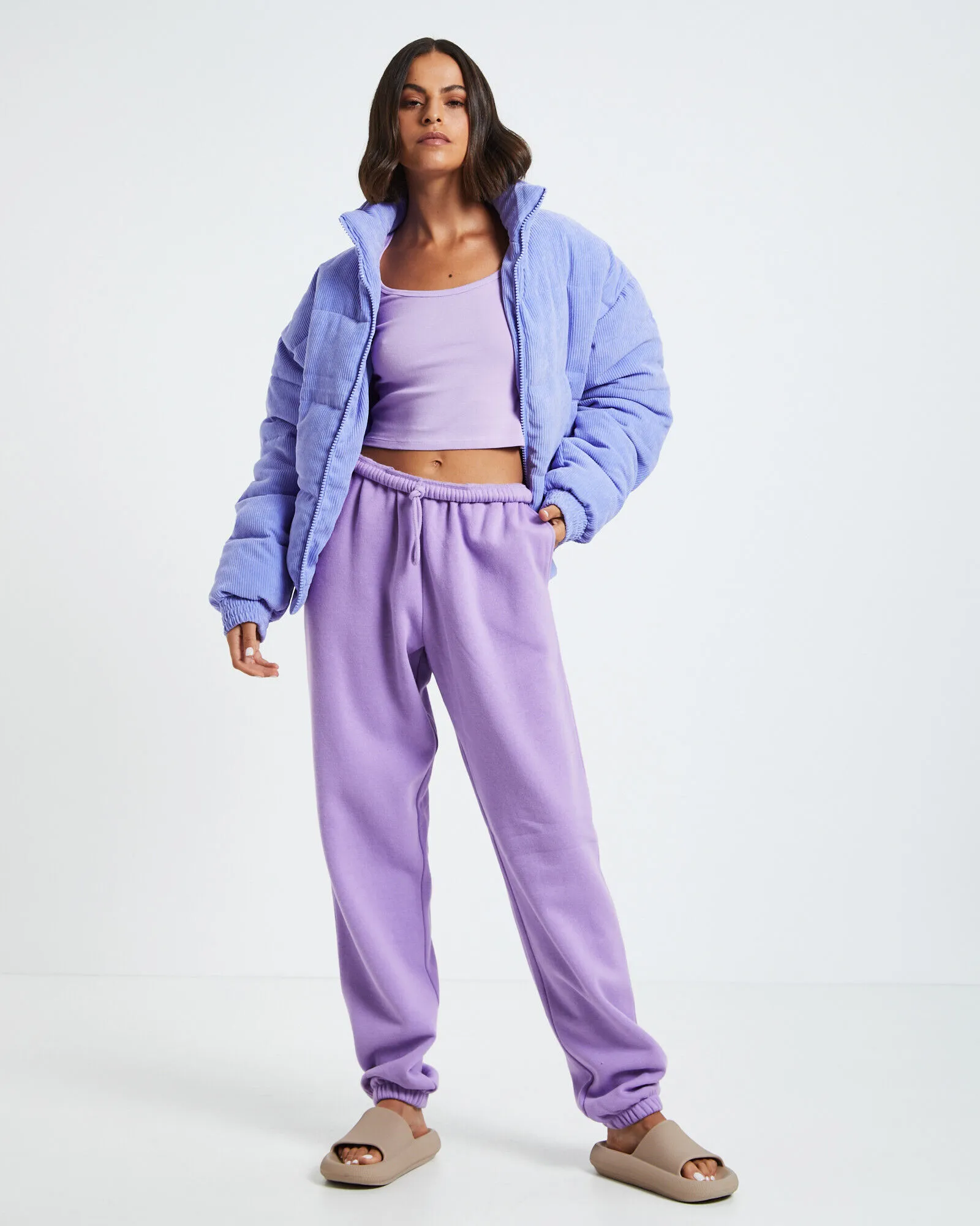 GP Co. Basics Relaxed Fleece Joggers Purple