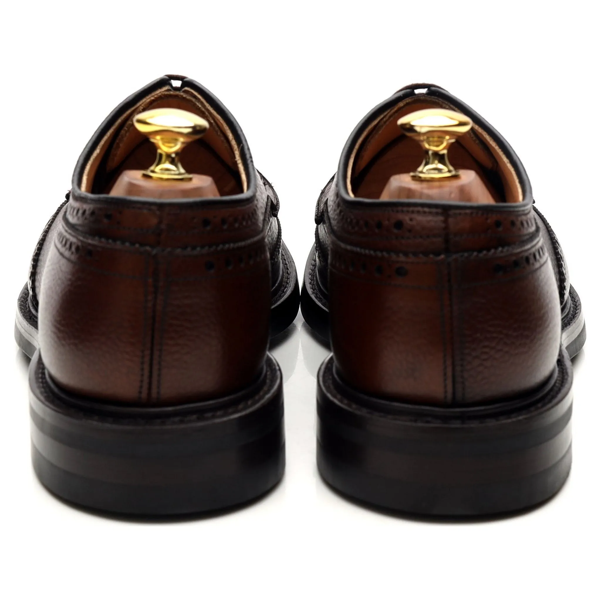 'Grafton' Dark Brown Leather Derby Brogues UK 8 F