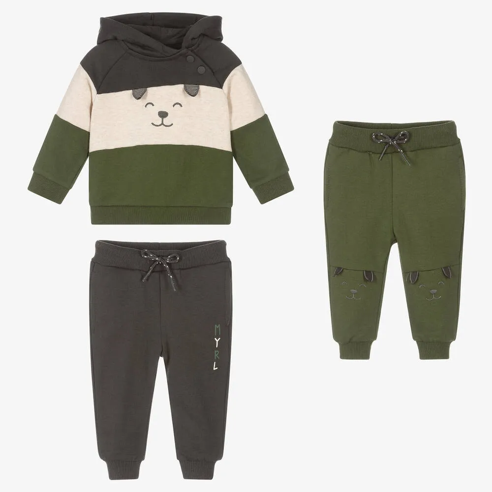 Green & Grey 3 Piece Tracksuit