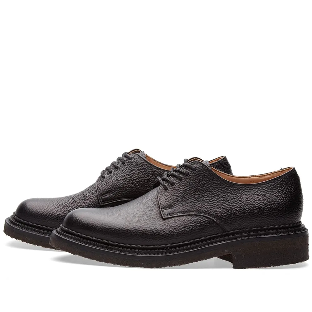 Grenson Nick Wooster collaboration NW2 Crepe Sole Derby Shoe in Black Grain