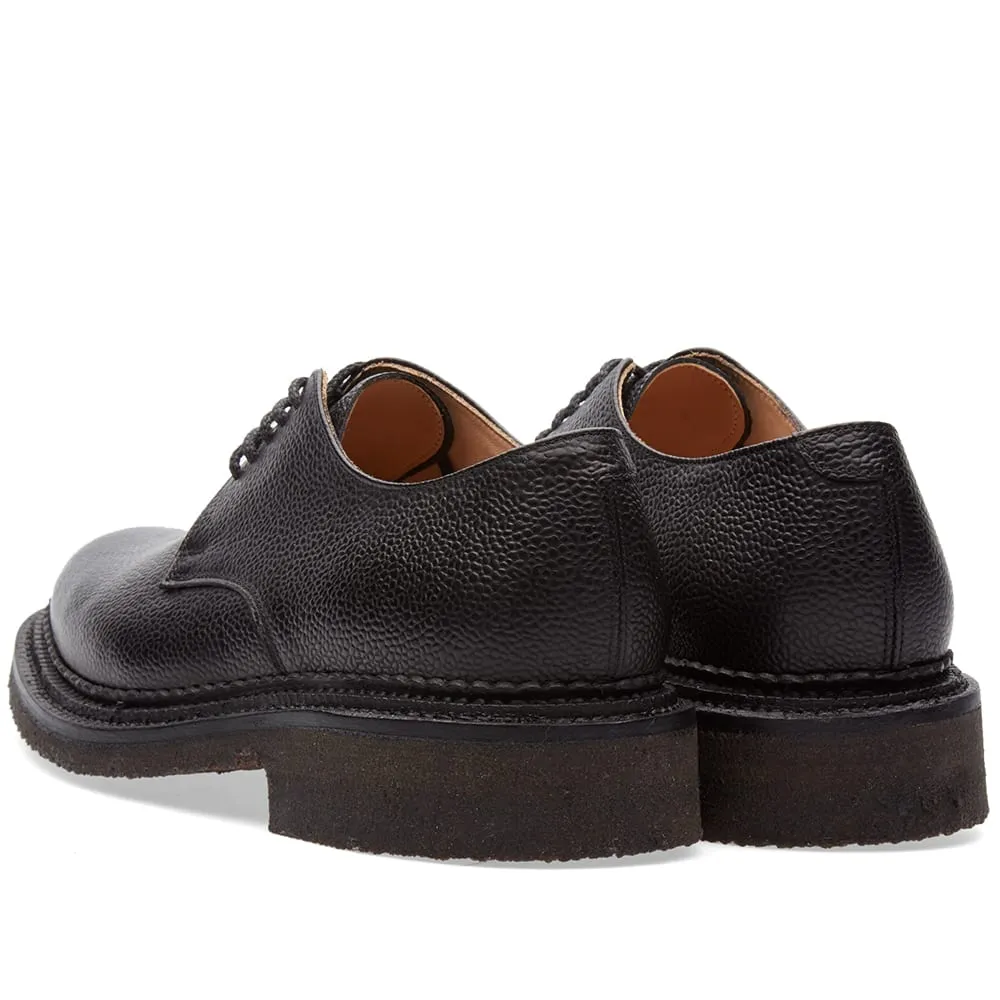 Grenson Nick Wooster collaboration NW2 Crepe Sole Derby Shoe in Black Grain