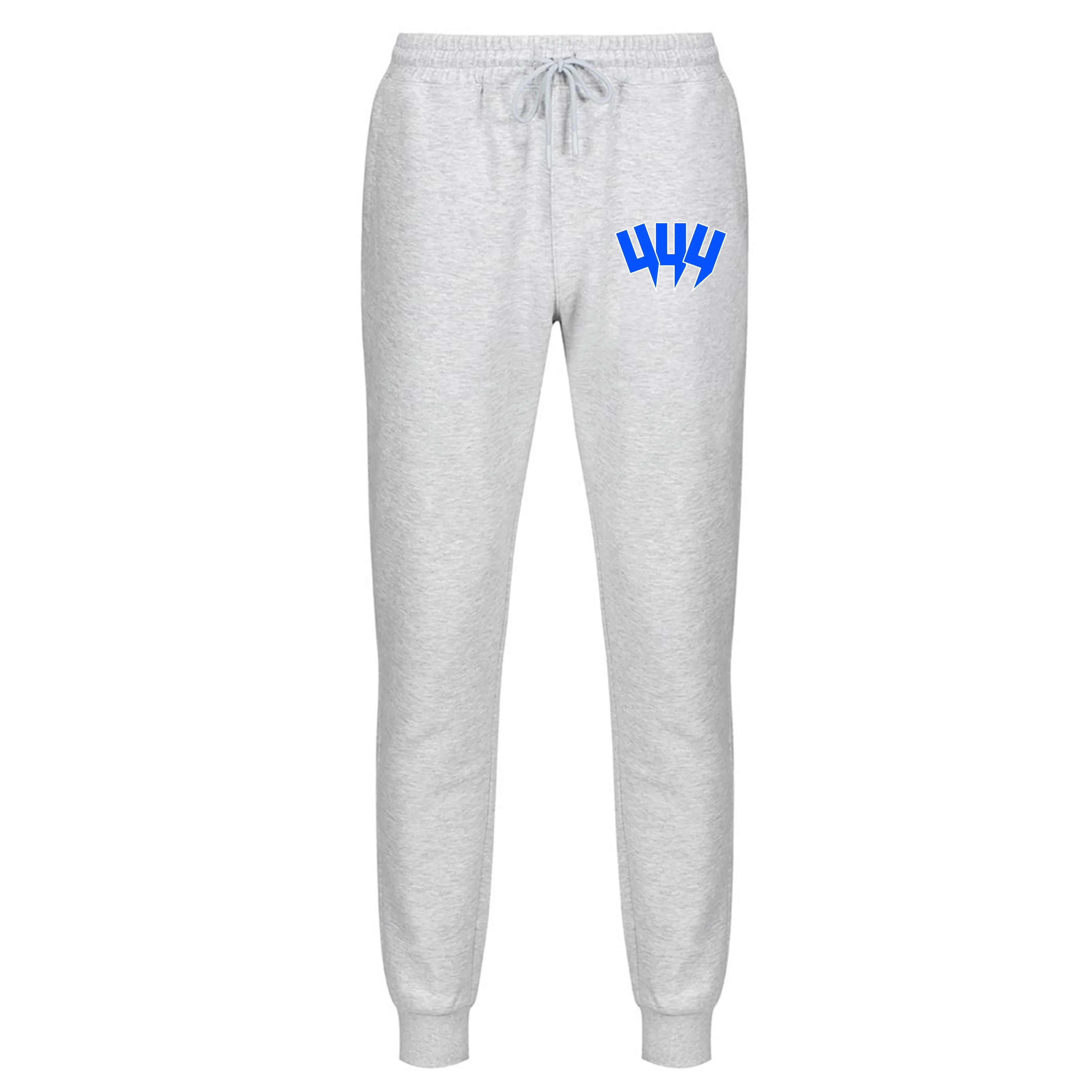 GREY MARL JOGGERS YYY BLUE WHITE OUTLINE