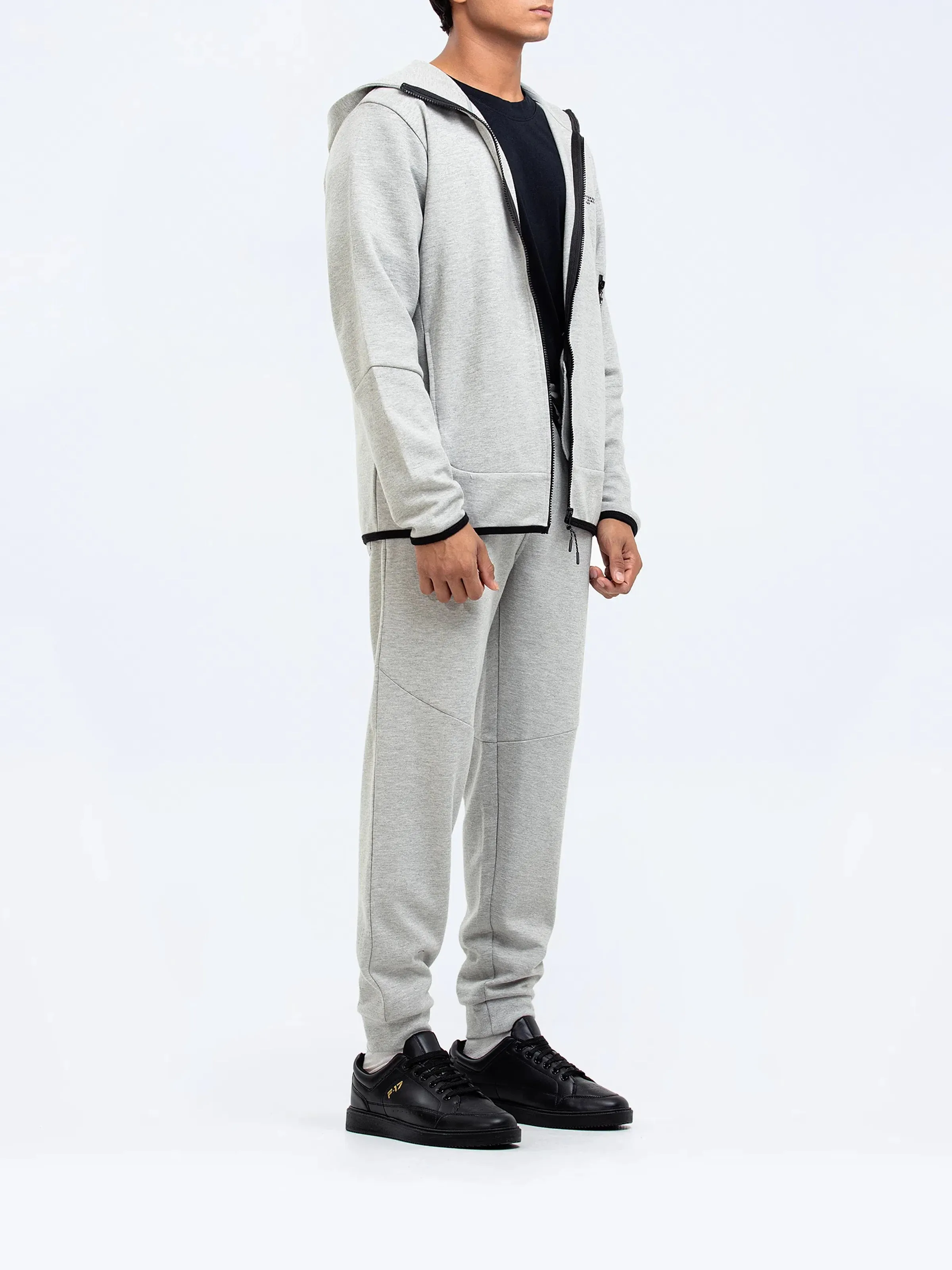 Grey Zipper Jacket | Tracksuit - FMTTKS24-015