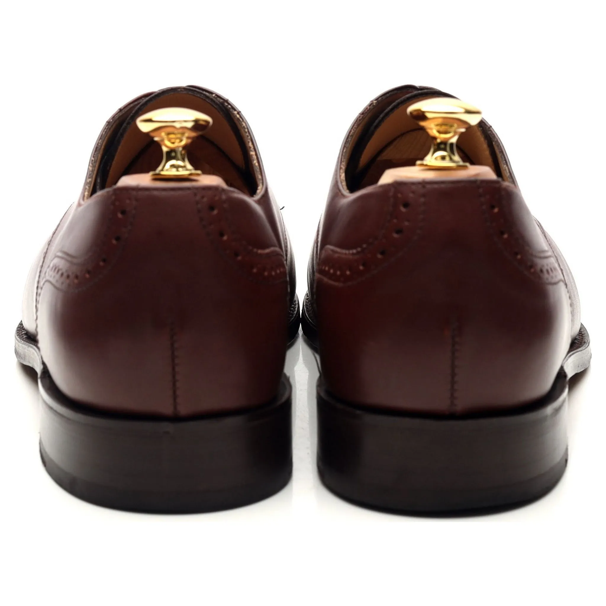 'Guildford' Brown Leather Cap Toe Derby UK 10.5 H