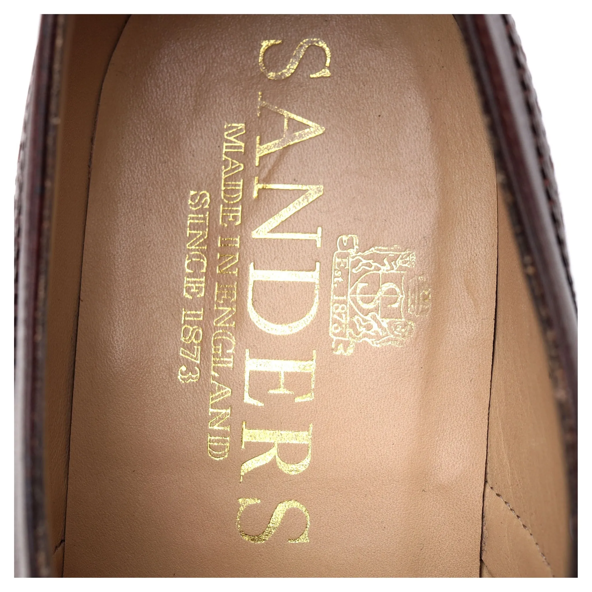 'Guildford' Brown Leather Cap Toe Derby UK 10.5 H