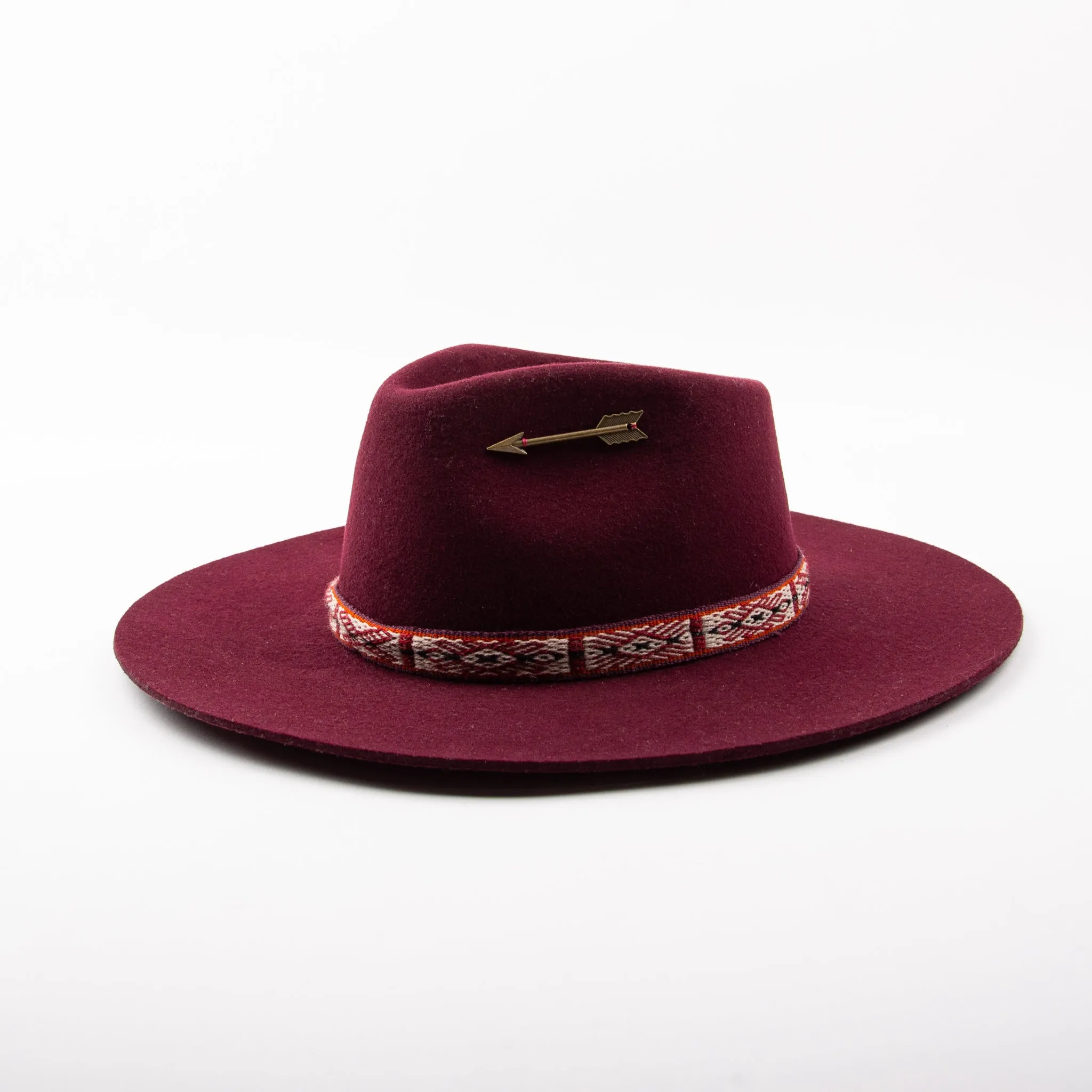 Hampui Teardop Hat  Maroon 