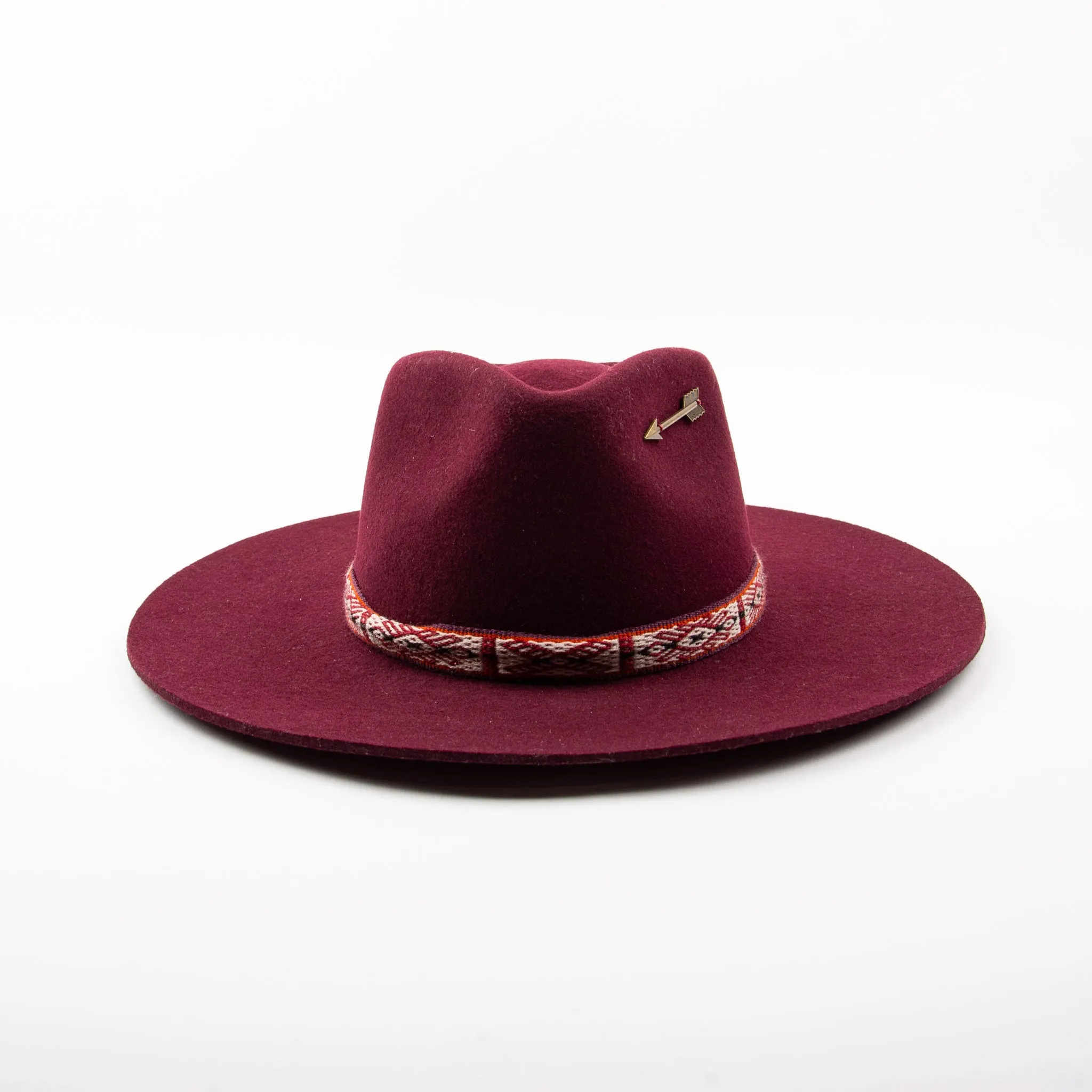 Hampui Teardop Hat  Maroon 