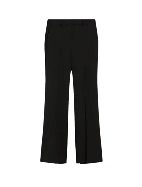 HANGAR flared mid-rise wool trousers, black