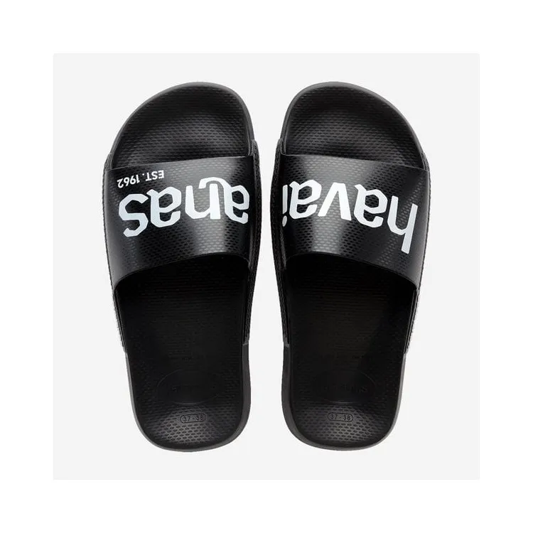 Havaianas Slide Classic Logomania in Black