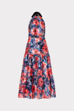 Hayden Poppy Pattern Watercolor Dress