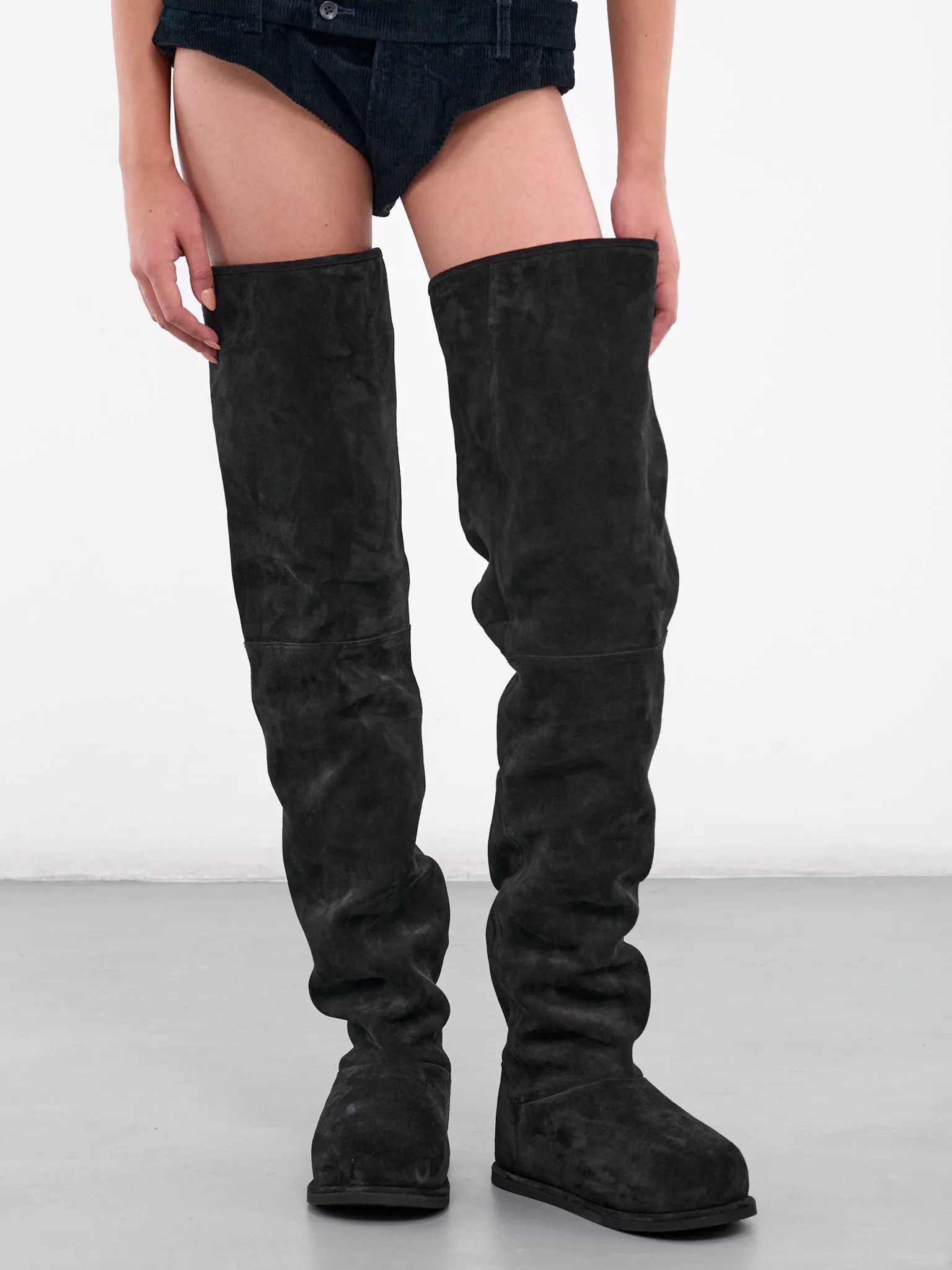 Heidi Thigh High Boots (HEIDI-CROSTA-BLACK-IORY)