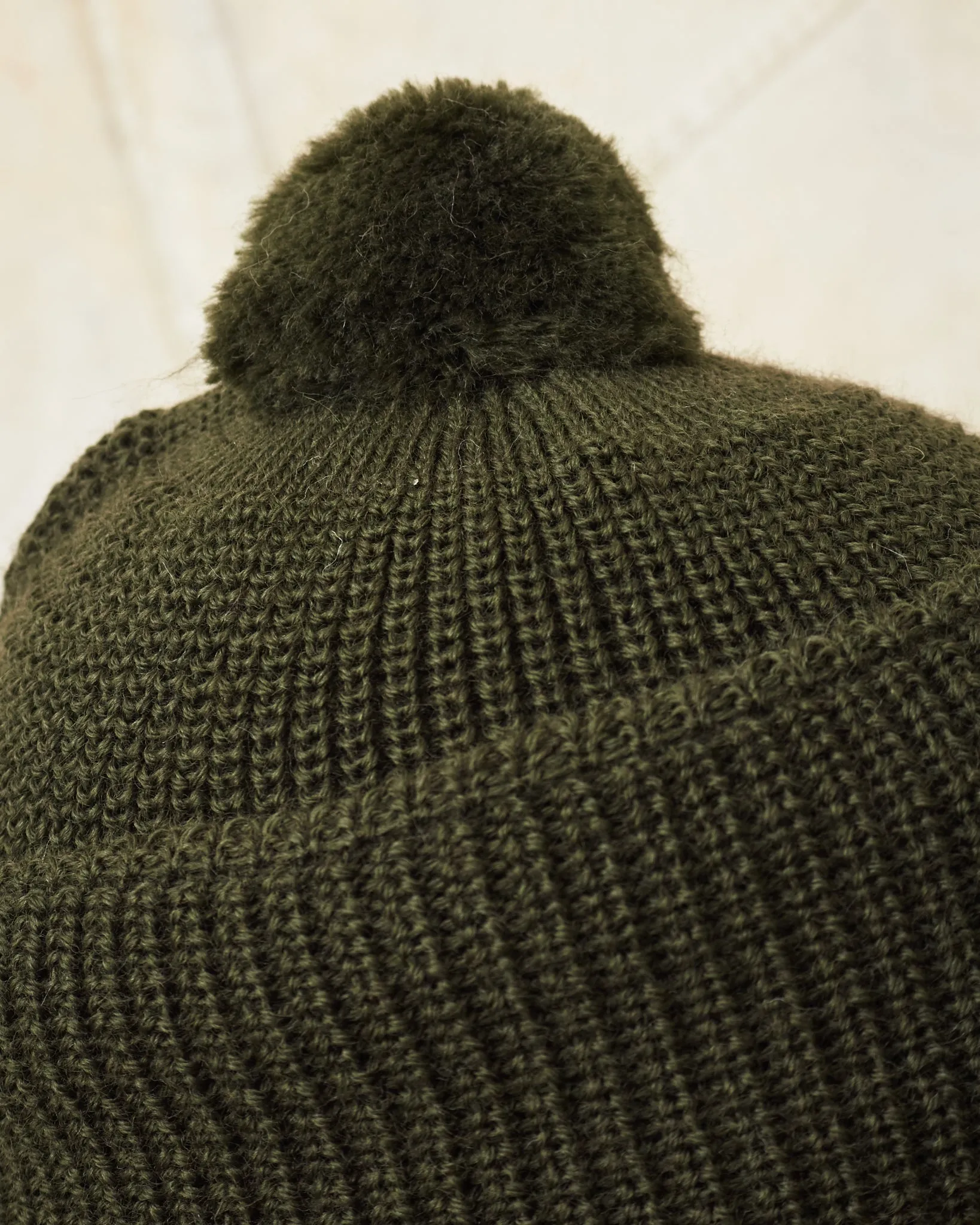 Heimat Wool U Boat Bobble Hat Military Green