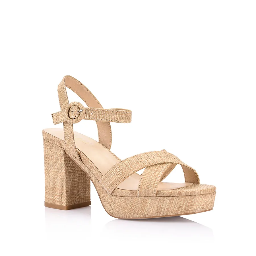 Heppell Platform Heels - Natural Raffia