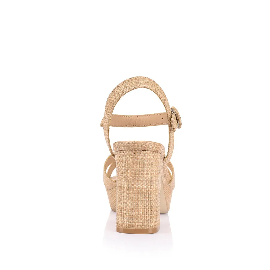 Heppell Platform Heels - Natural Raffia