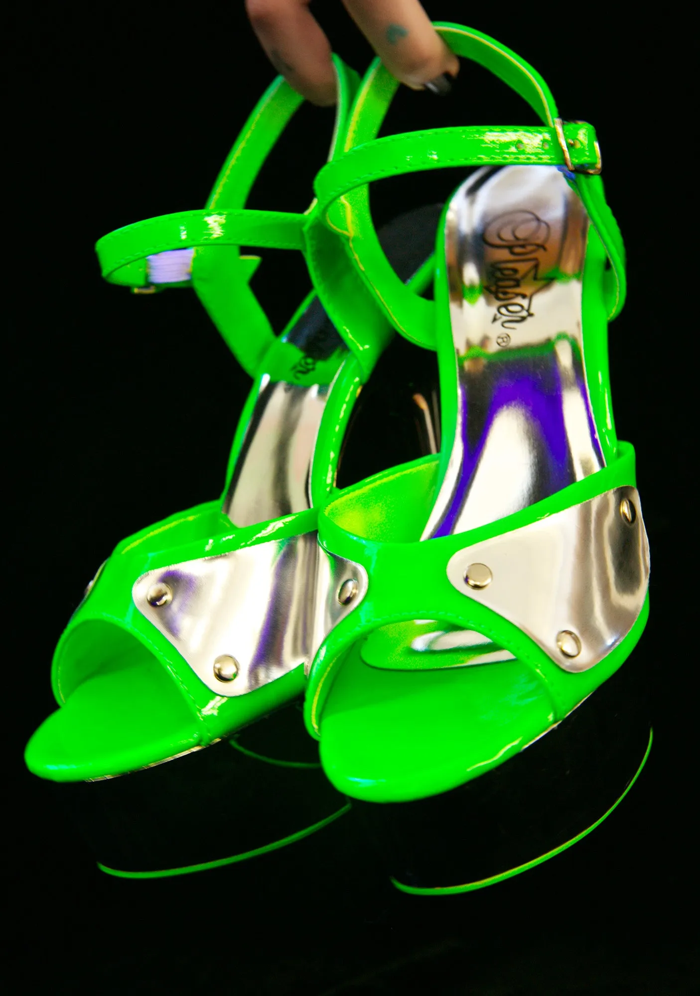 Highlights Glow In The Dark Platform Heels-