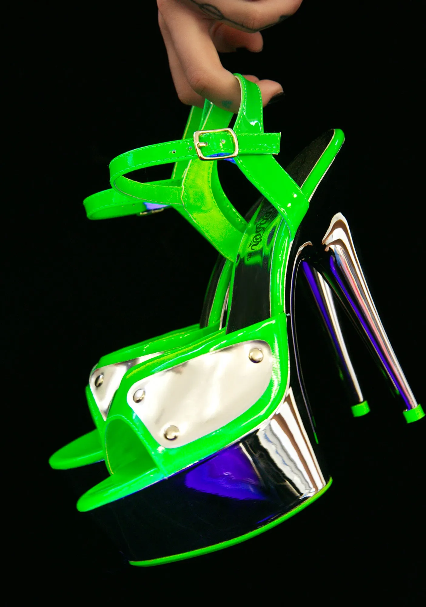 Highlights Glow In The Dark Platform Heels-