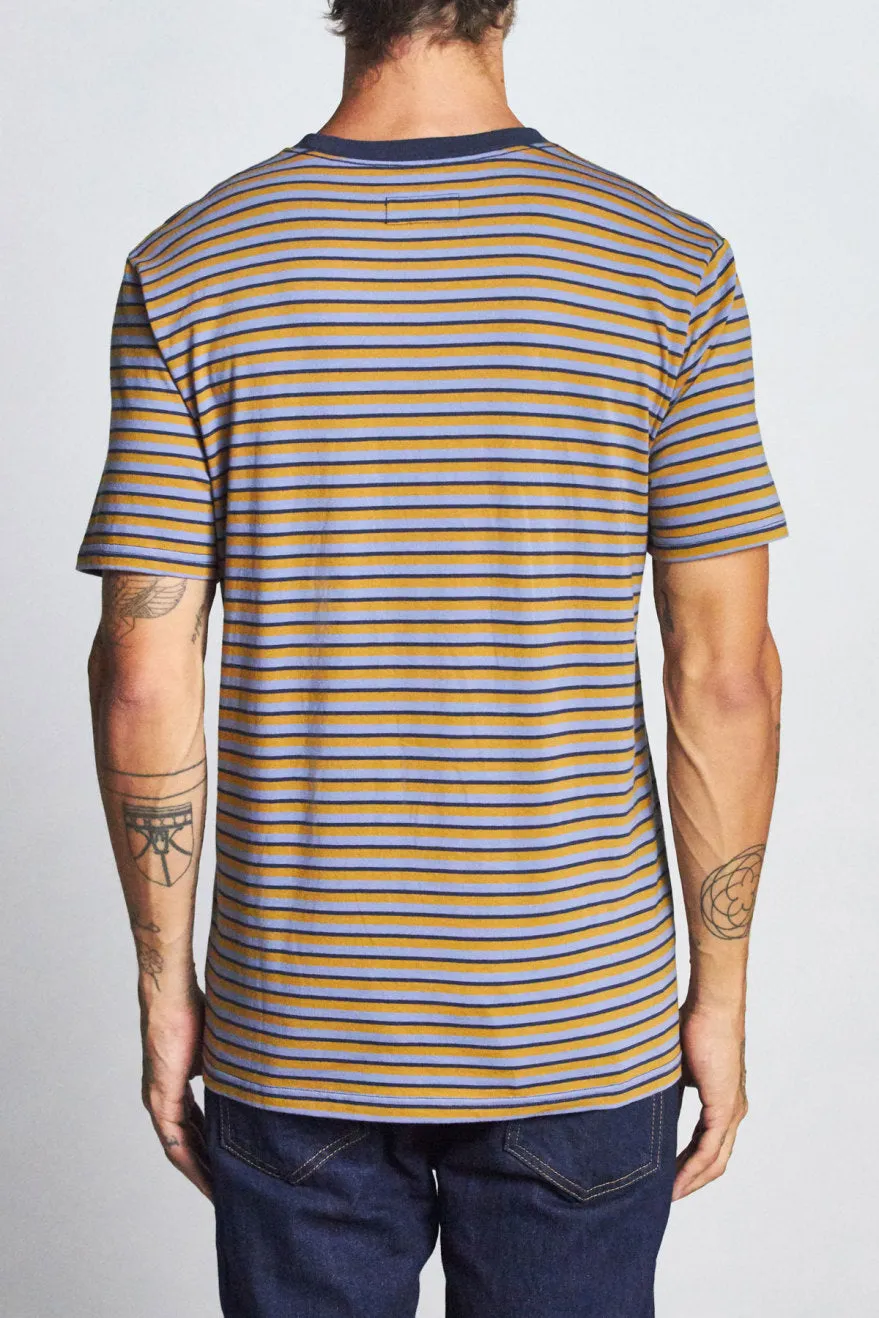 Hilt Mini Stripe S/S Knit - Twilight Blue/Washed Navy