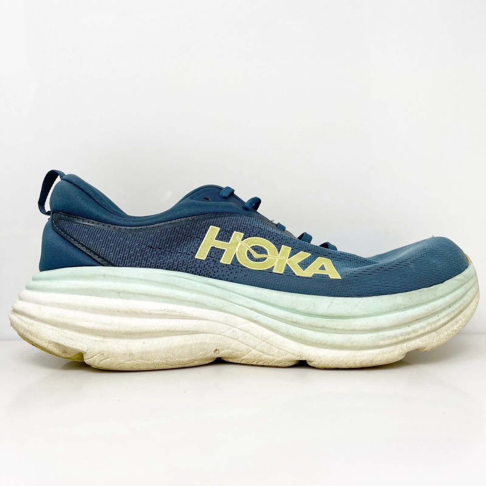 Hoka One One Mens Bondi 8 1123202 MOBS Blue Running Shoes Sneakers Size 11.5 D