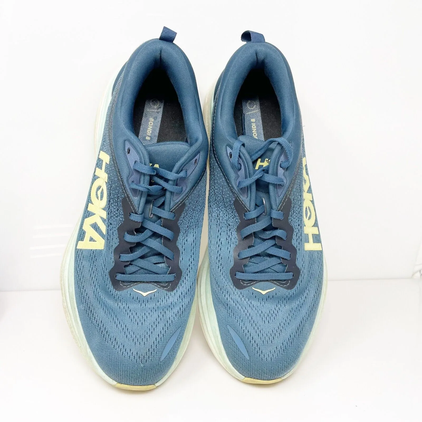 Hoka One One Mens Bondi 8 1123202 MOBS Blue Running Shoes Sneakers Size 11.5 D