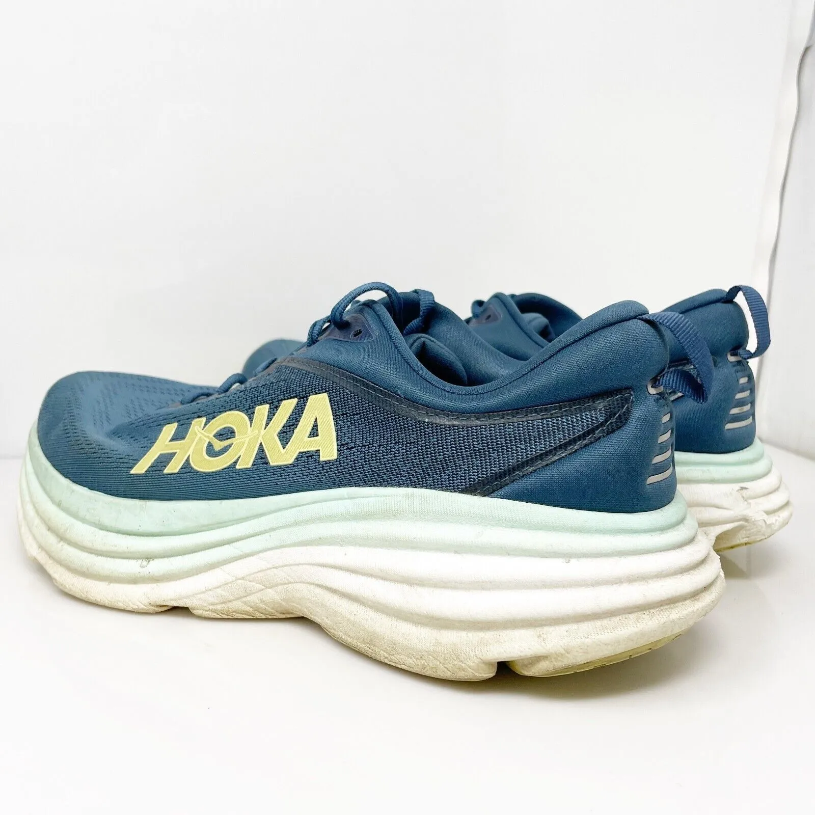 Hoka One One Mens Bondi 8 1123202 MOBS Blue Running Shoes Sneakers Size 11.5 D