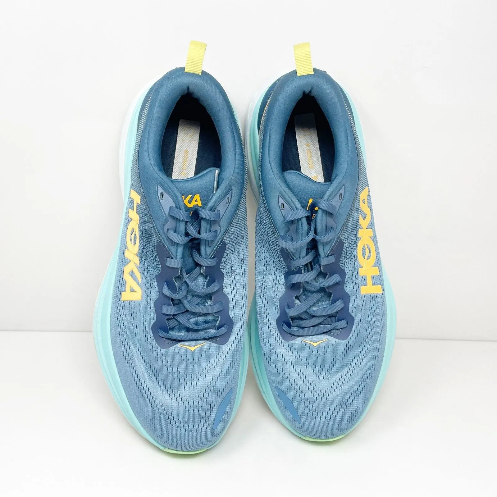 Hoka One One Mens Bondi 8 1127953 RHD Blue Running Shoes Sneakers Size 11 2E