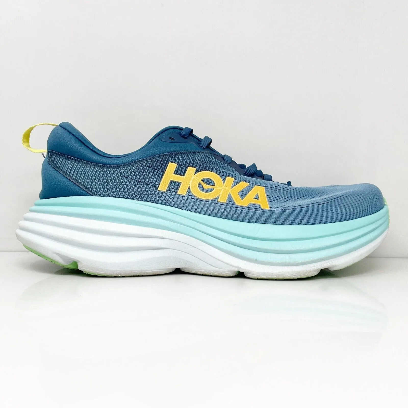 Hoka One One Mens Bondi 8 1127953 RHD Blue Running Shoes Sneakers Size 11 2E