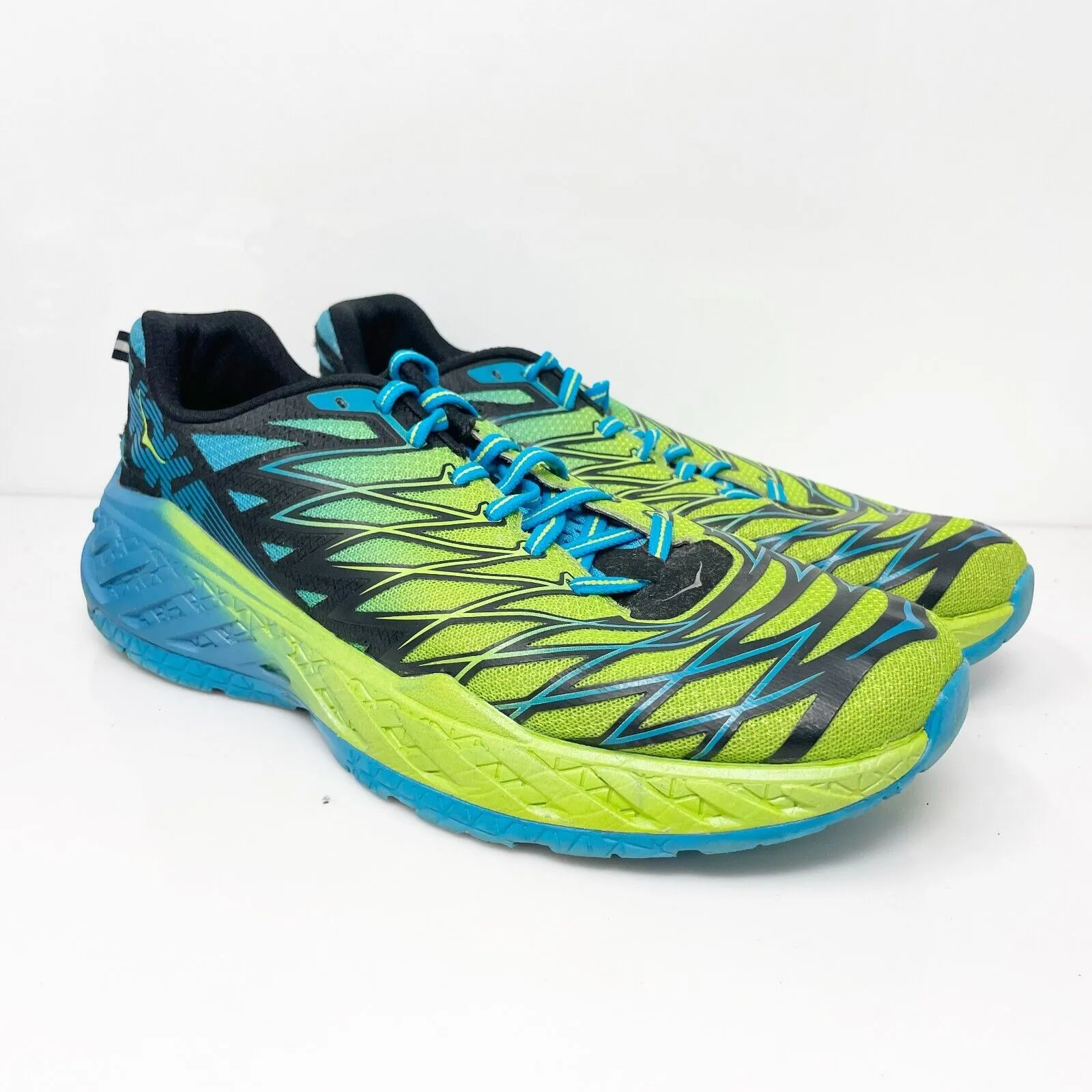 Hoka One One Mens Clayton 2 1014774 BGBB Green Running Shoes Sneakers Size 10