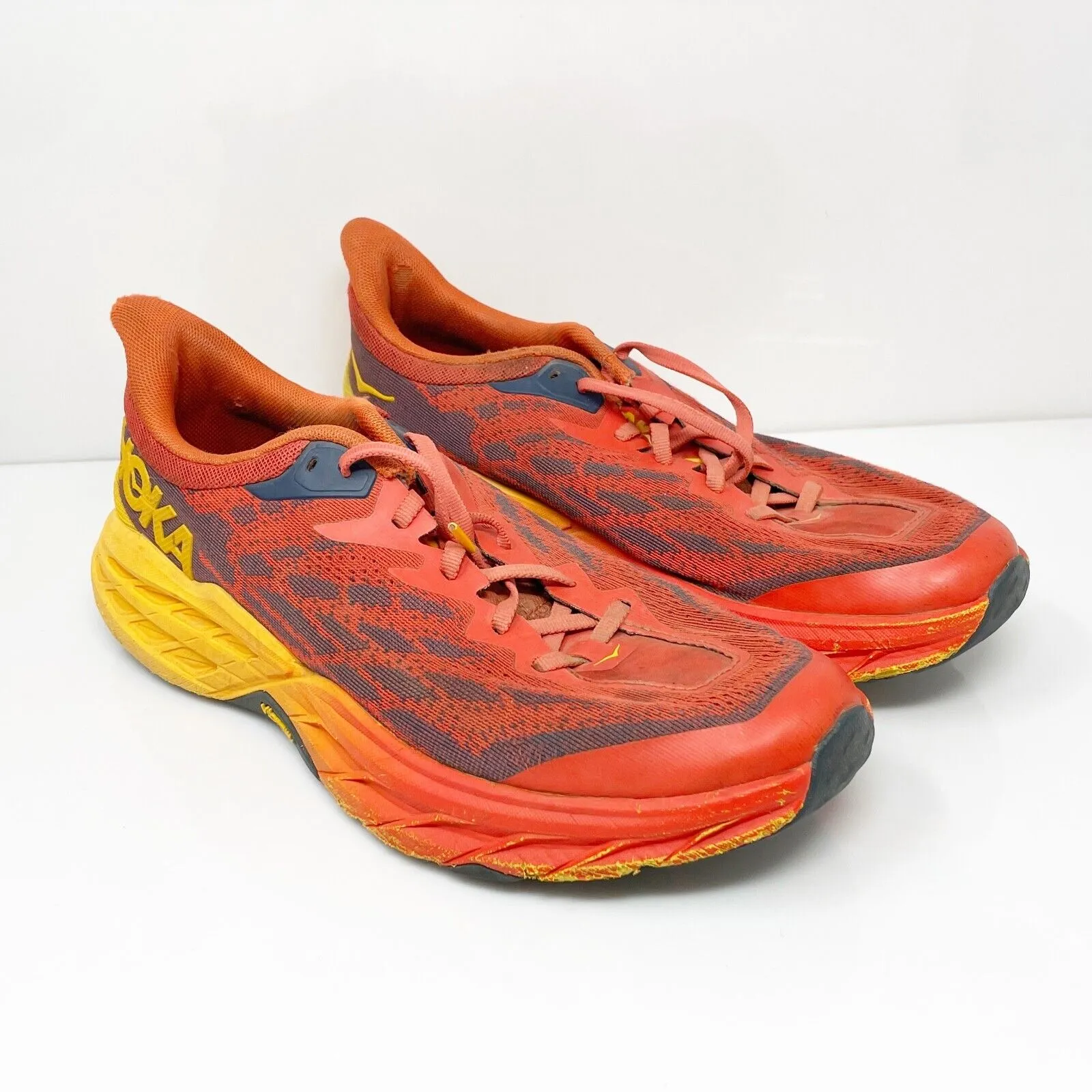 Hoka One One Mens Speedgoat 5 1123157 FRYL Red Running Shoes Sneakers Size 9 D