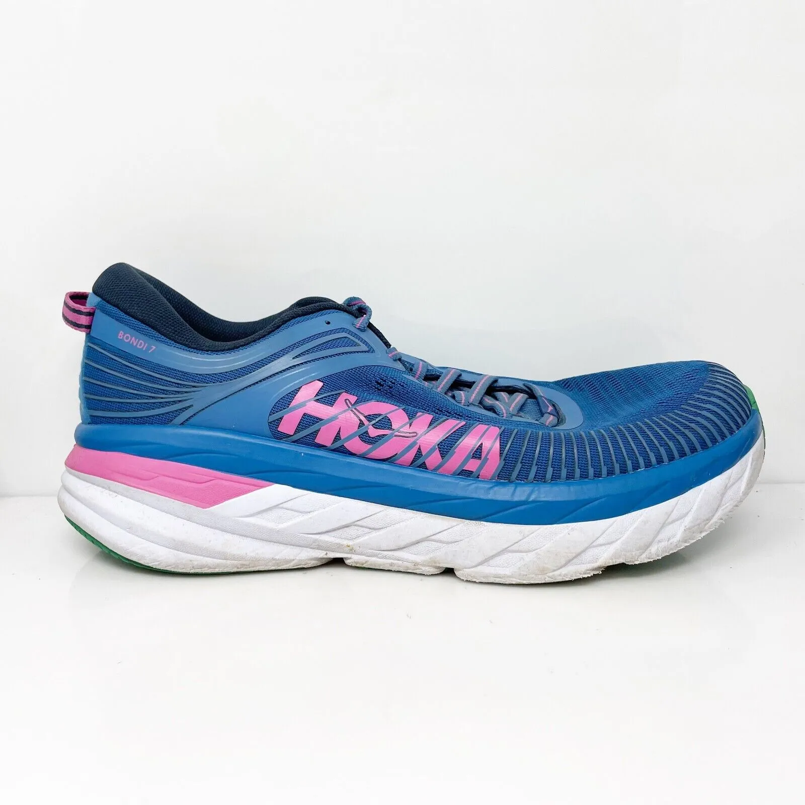 Hoka One One Womens Bondi 7 1110519 VBPP Blue Running Shoes Sneakers Size 11