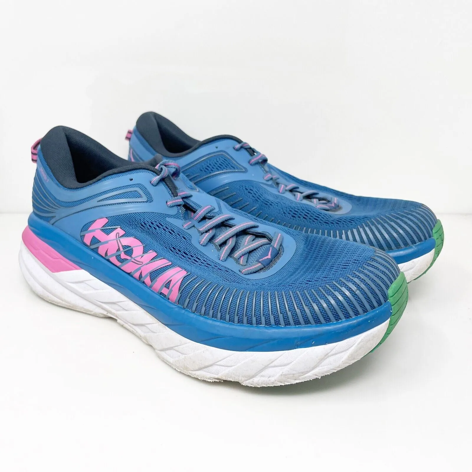 Hoka One One Womens Bondi 7 1110519 VBPP Blue Running Shoes Sneakers Size 11