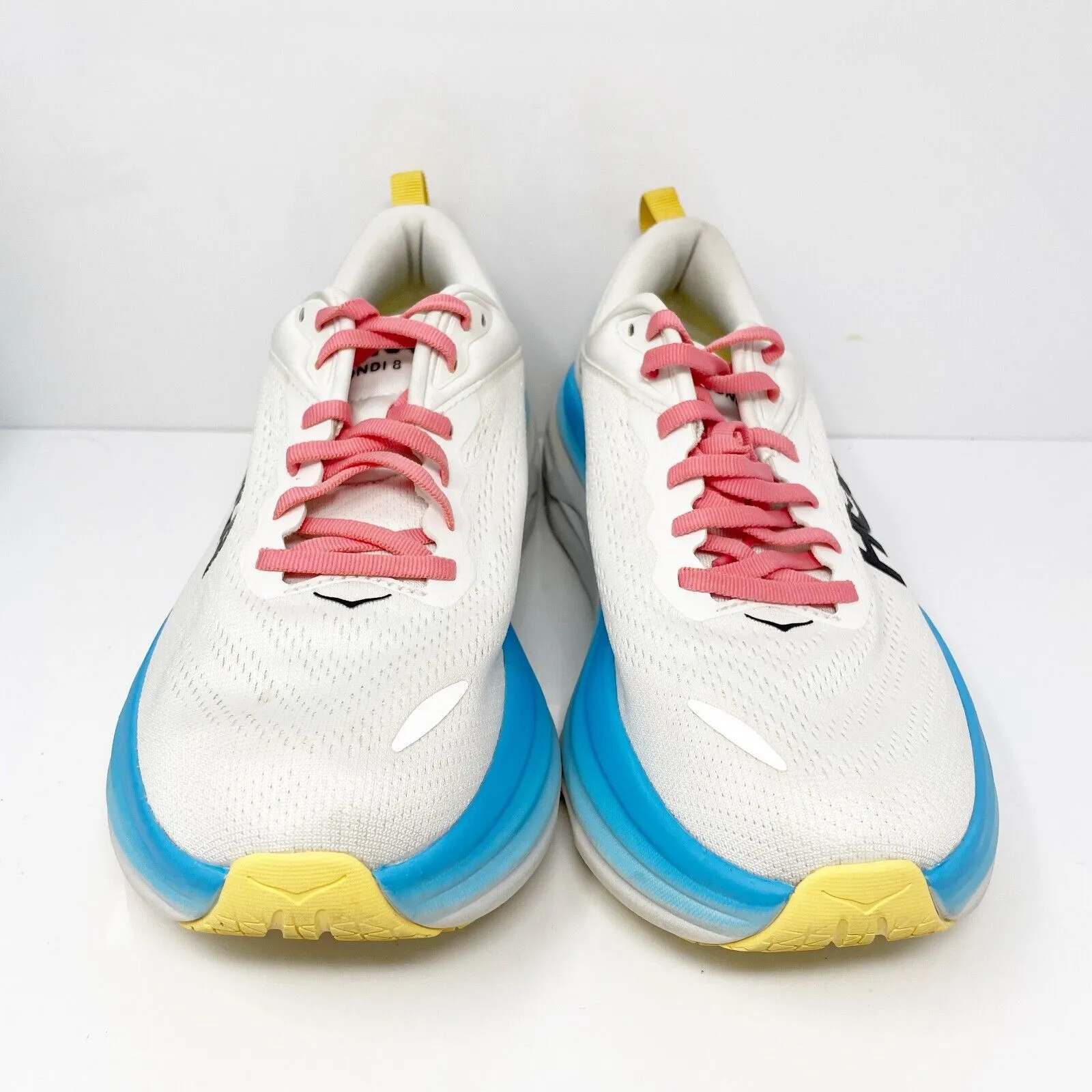 Hoka One One Womens Bondi 8 1127952 BSW White Running Shoes Sneakers Size 9.5 B