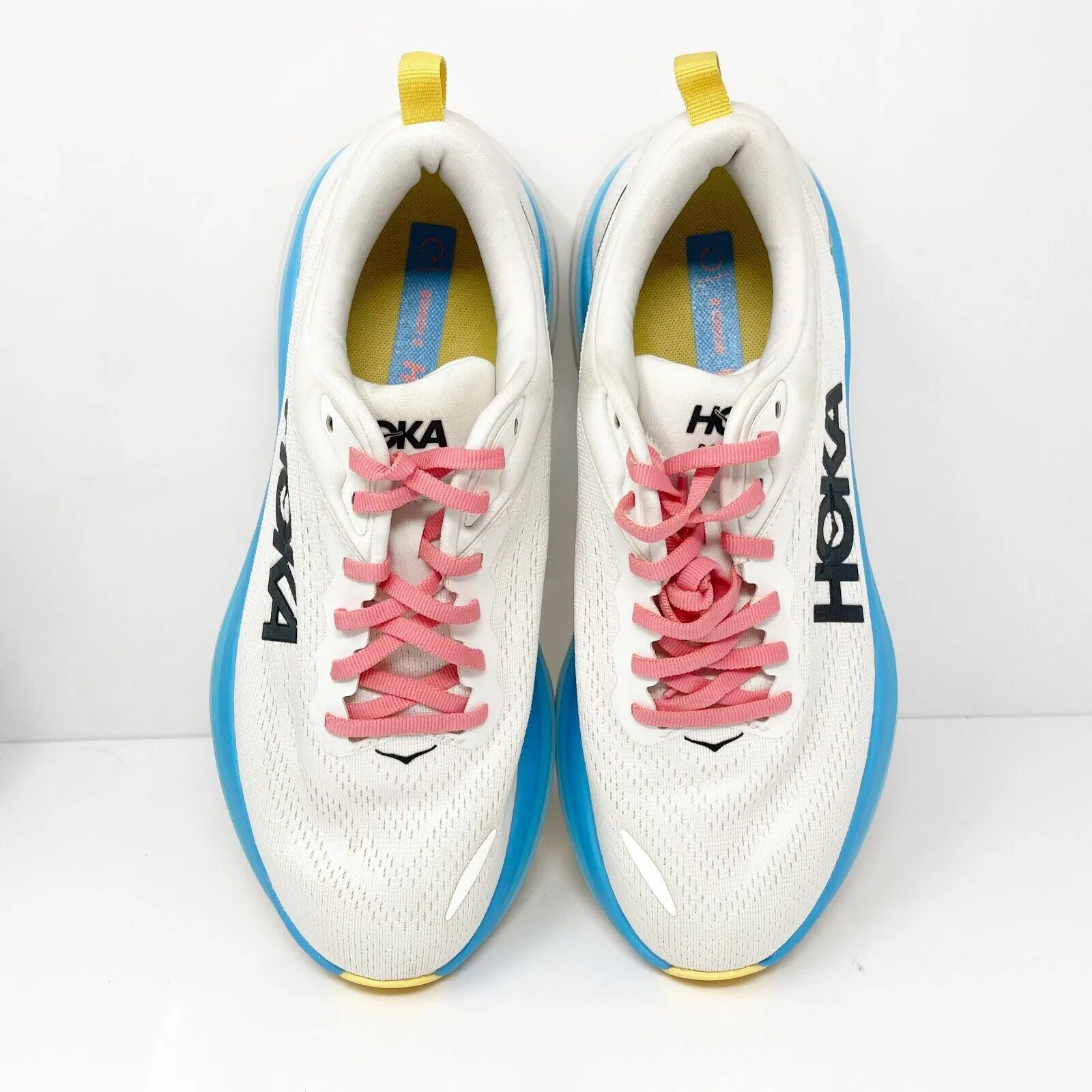 Hoka One One Womens Bondi 8 1127952 BSW White Running Shoes Sneakers Size 9.5 B