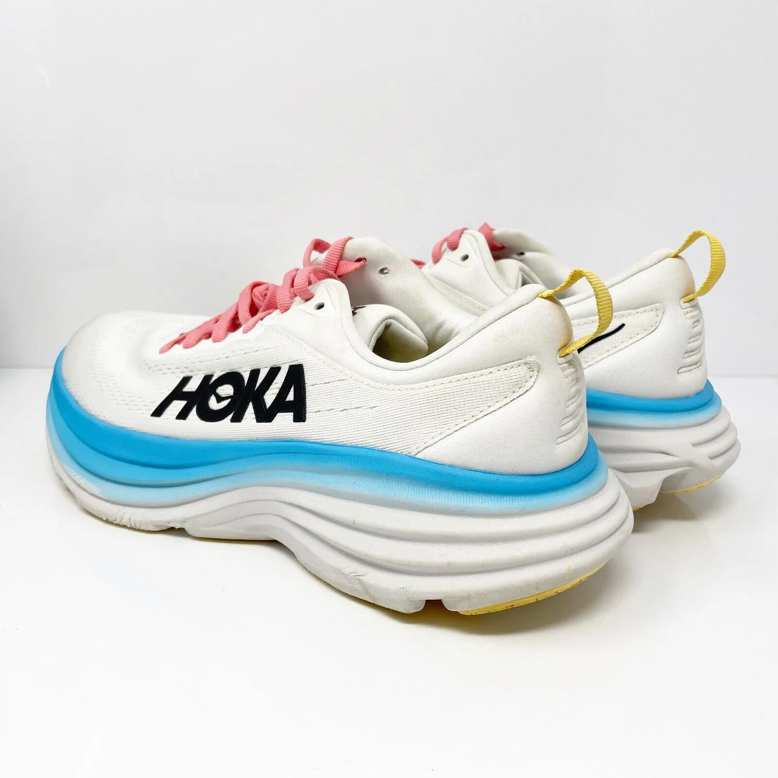 Hoka One One Womens Bondi 8 1127952 BSW White Running Shoes Sneakers Size 9.5 B