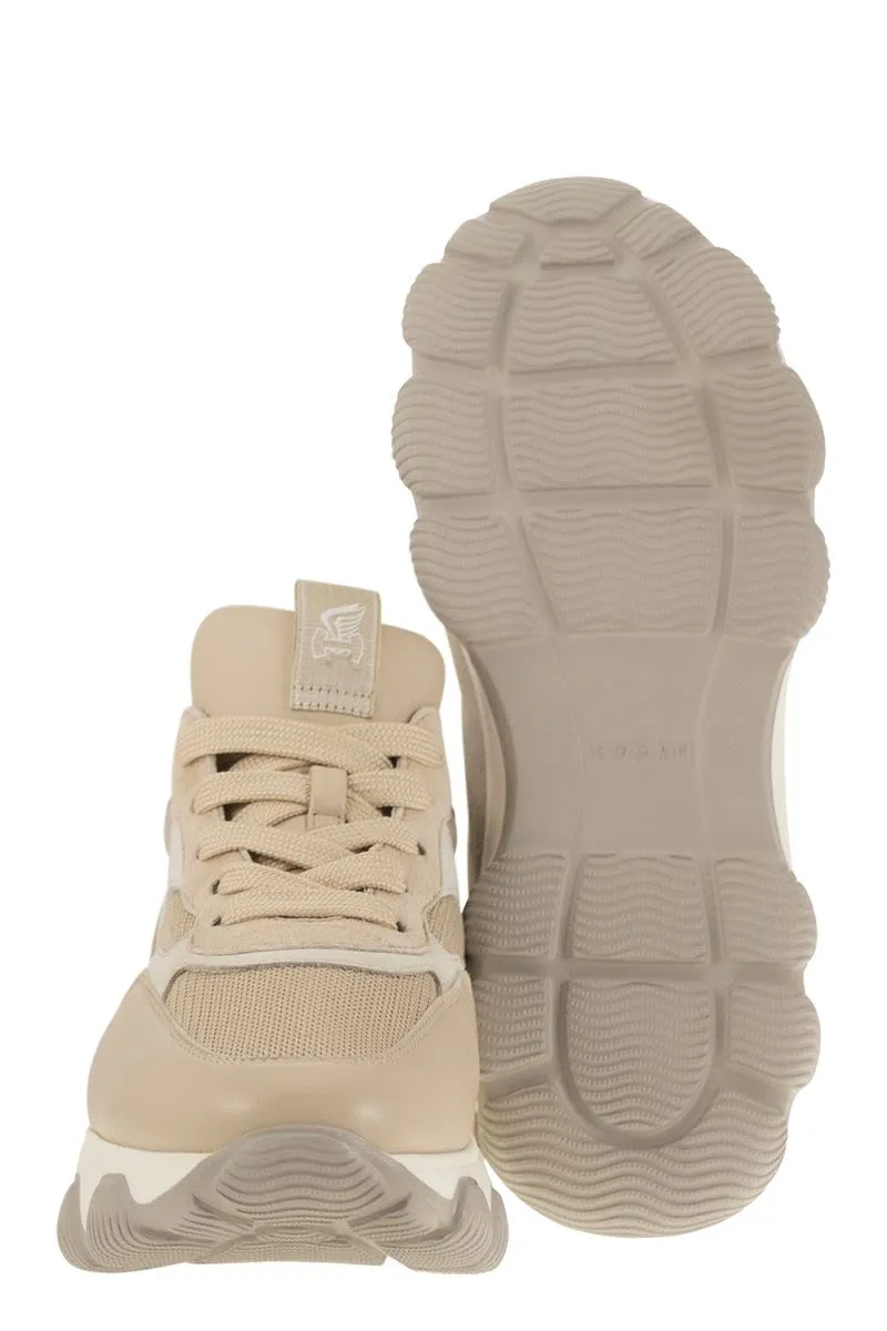 HYPERACTIVE - LEATHER AND FABRIC TRAINERS