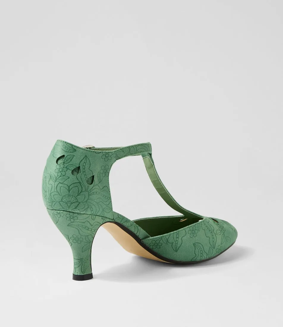 I LOVE BILLY Marie Green Imprint Heels