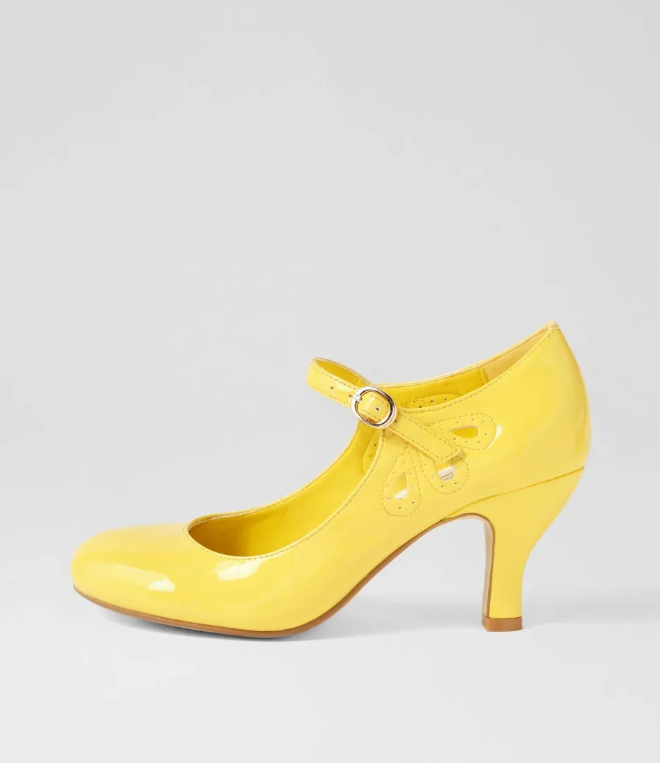 I LOVE BILLY Mendy Lemon Patent Pu Mary Jane Heels