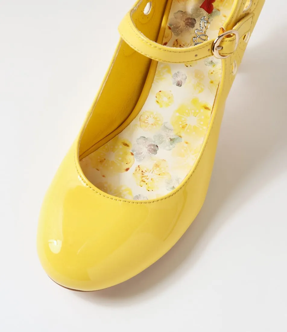 I LOVE BILLY Mendy Lemon Patent Pu Mary Jane Heels