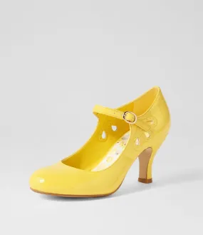 I LOVE BILLY Mendy Lemon Patent Pu Mary Jane Heels