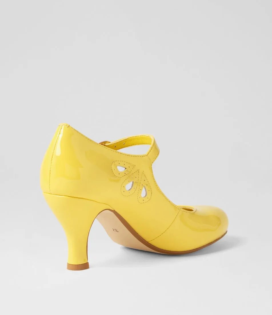 I LOVE BILLY Mendy Lemon Patent Pu Mary Jane Heels