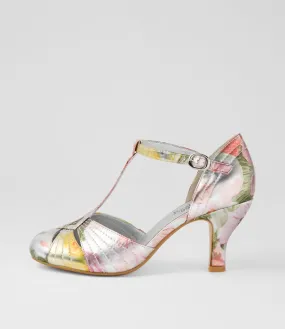 I LOVE BILLY Mildan Pewter Metallic Heels