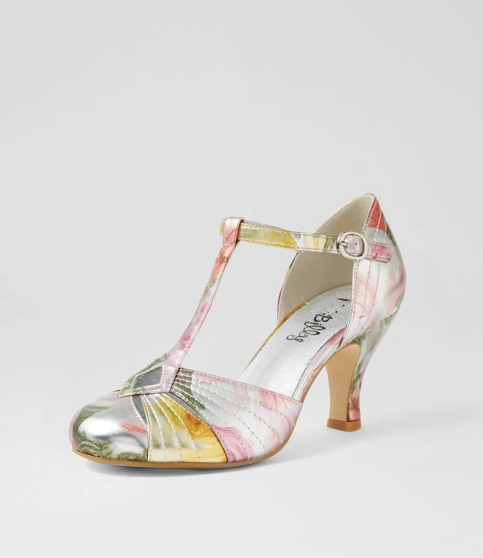 I LOVE BILLY Mildan Pewter Metallic Heels